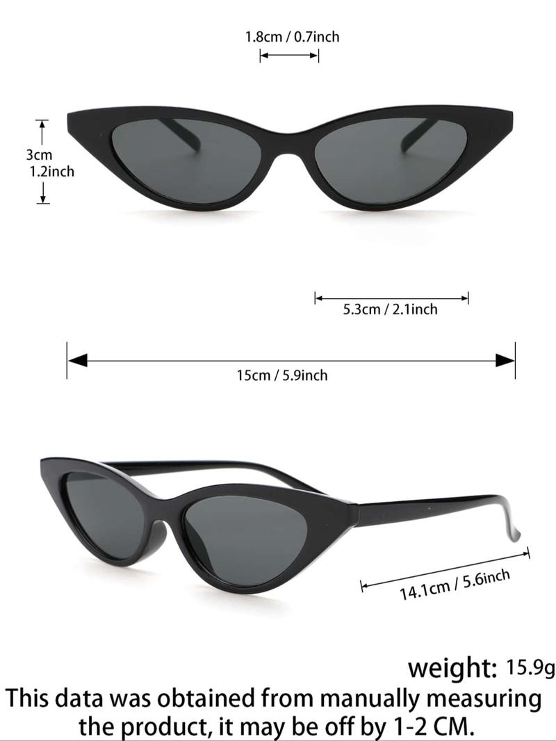 Cool Vintage Ombre Tinted Lens Sunglasses (8 Pairs), Cat Eye Square Frame Sunglasses, Tinted Lenses Sunglasses, Trendy Casual Sunglasses, Travel Collection Accessories