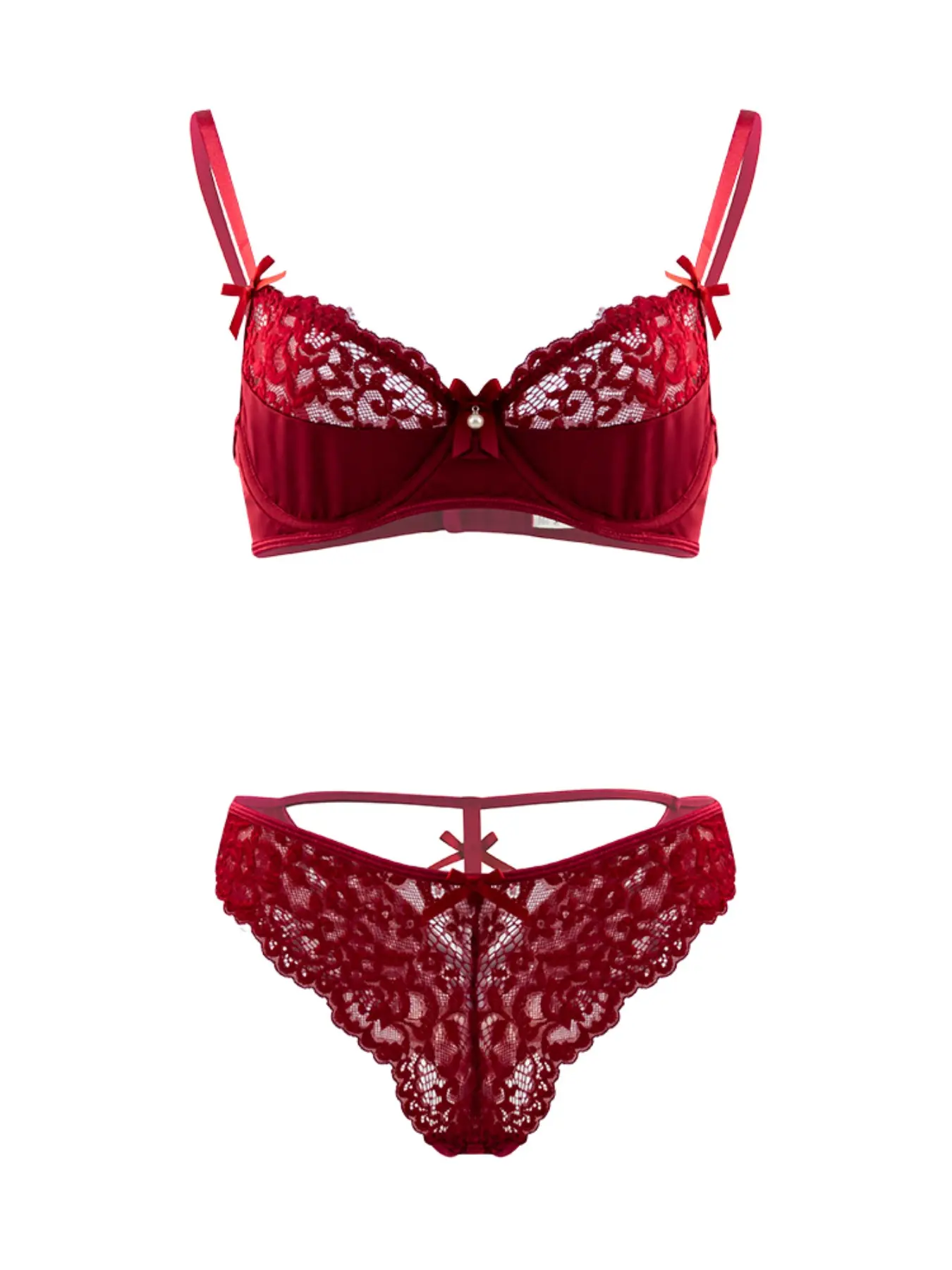 Women's Sexy Lingerie Underwear Set Clothing, Bra Sets, Vacuum Mesh Cutout Design, Lace Trim, Underwire Bra & Panties, Full Coverage, All Seasons, Elegant Sleepwear