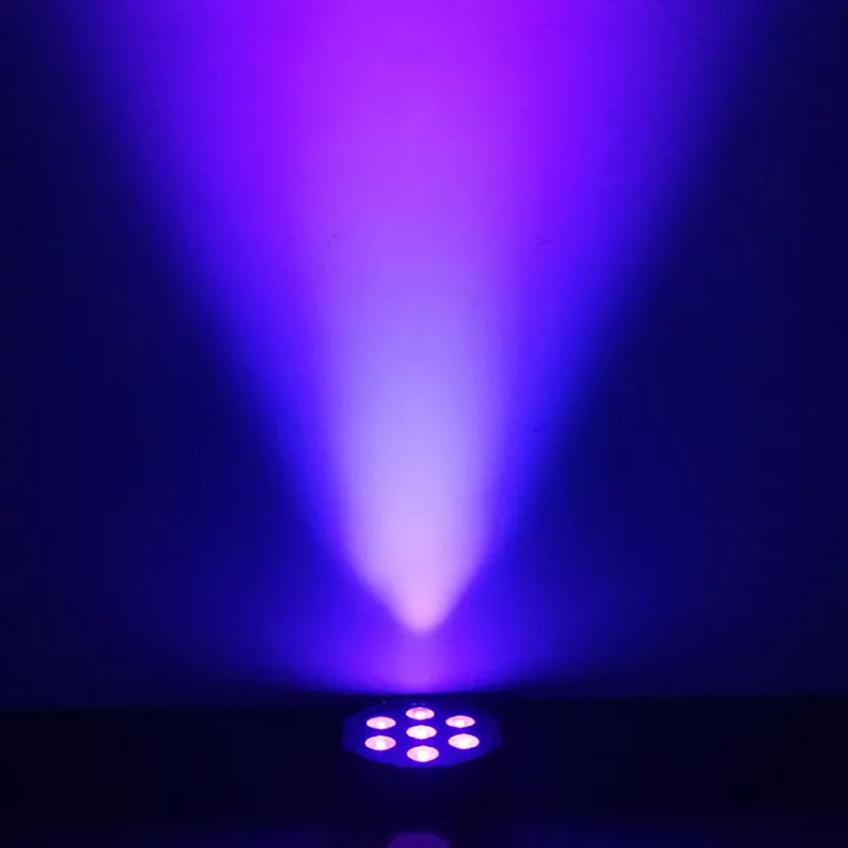 SHEHDS Par Can Lights LED 7x18W RGBWAP 6in1 Wash Stage Lights Remote and DMX512 Control Uplights Sound Activated Auto Run Flat Par DJ Lights for Christmas Wedding Party Disco