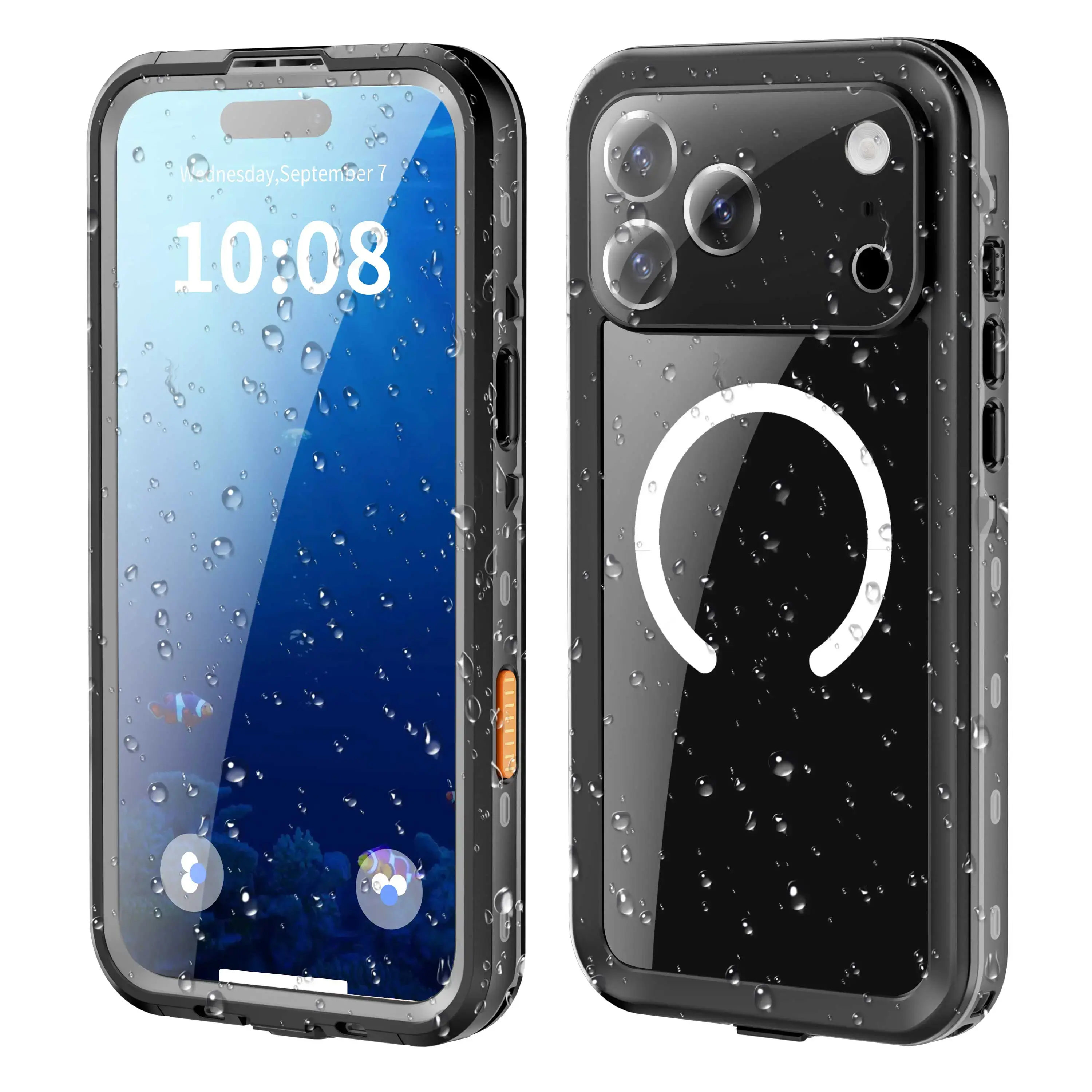 Waterproof Magnetic Phone Case Compatible with iPhone 17, Full Sealed Heavy-Duty Shockproof Rugged Protective Cover