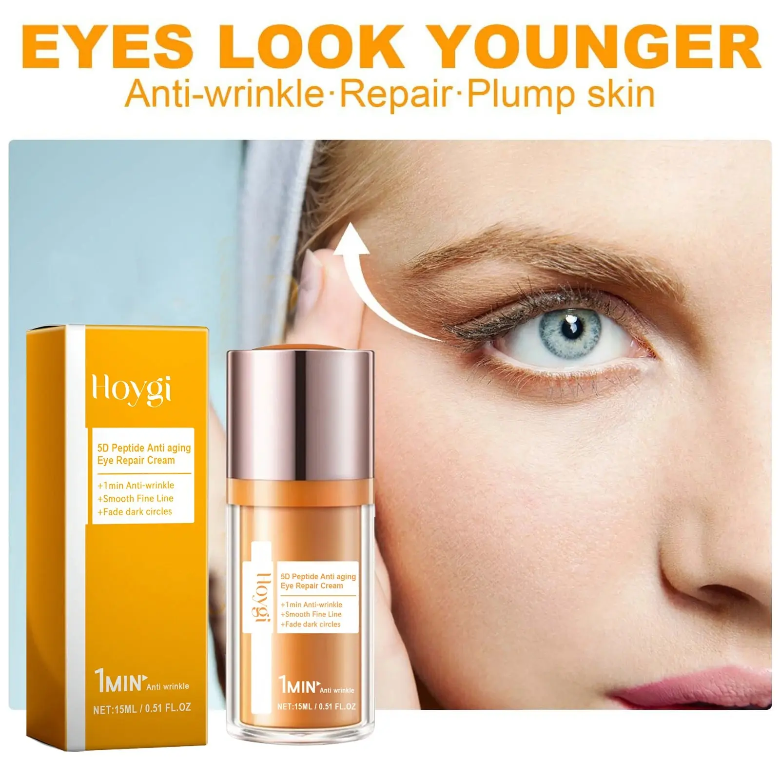 5D Peptide Anti Wrinkle Eye Care Cream, Remove Dark Circles, Anti Eye Bag, Reduce Fine Lines, Firming Lifting Eye Cream
