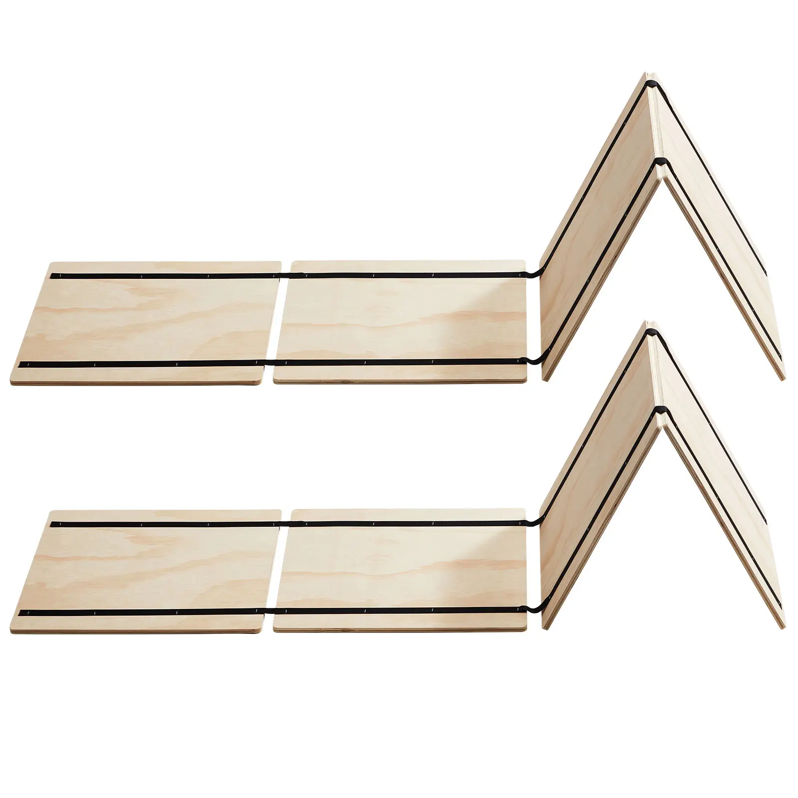 Twin Size Bunkie Board, Foldable Bed Board Slats with Connection, Sturdy Connecting Straps, Support Under Mattress Boards, 0.4 in Foldable Bed Board Slats with Connection