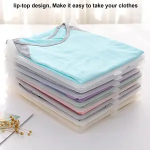 Foldable Clothes Organizer Board Set of 7, Plastic Material, Ideal for Shirts and T-Shirts, Space-Saving Clothing Folding Rack