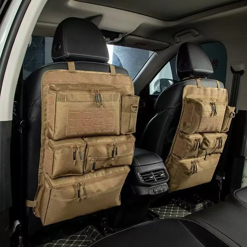 Tactical Multi-Functional Modular Car Seat Hanging Organizer Bag, Universal Seat Protector and Tool Storage Holder, Practical Car Accessory Gift for Men, Car Interior Accessories
