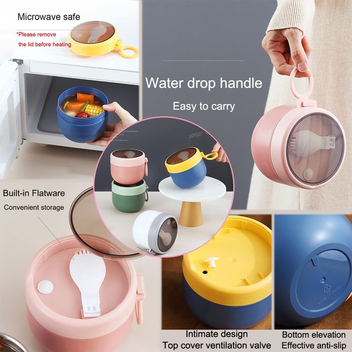 Lunch Box Set, 3 Counts/set Including 1 Lunch Box, 1 Cup & 1 Insulated Storage Bag, Portable Leak-proof Lunch Box for Outdoor Camping Picnic, Suitable for Adults and Teens, 2024 Kitchen Gadgets, Kitchen Microwave Safe Accessories, Fall Decor