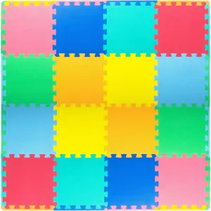 Baby Play Mat, Soft Foam Floor Tiles for Kids, Interlocking EVA Panels for Playpen Use, Crawling Development Surface, Safe Non-Toxic Toddler Flooring, 16 Tiles, Multicolorfidget toys