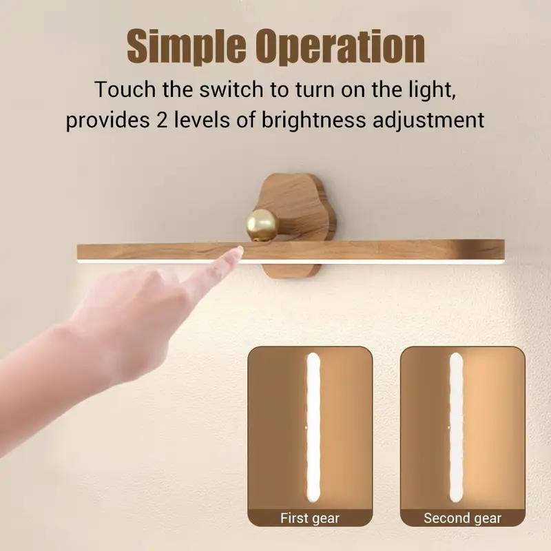 Adjustable LED Display Modern Mood Lighting, LED Ambient Light, Wireless Art Picture Lamp, Interior LED Lights, USB Rechargeable Touch Switch Magnetic Wall Mount, Ideal for Paintings & Portraits, Adjustable Lights