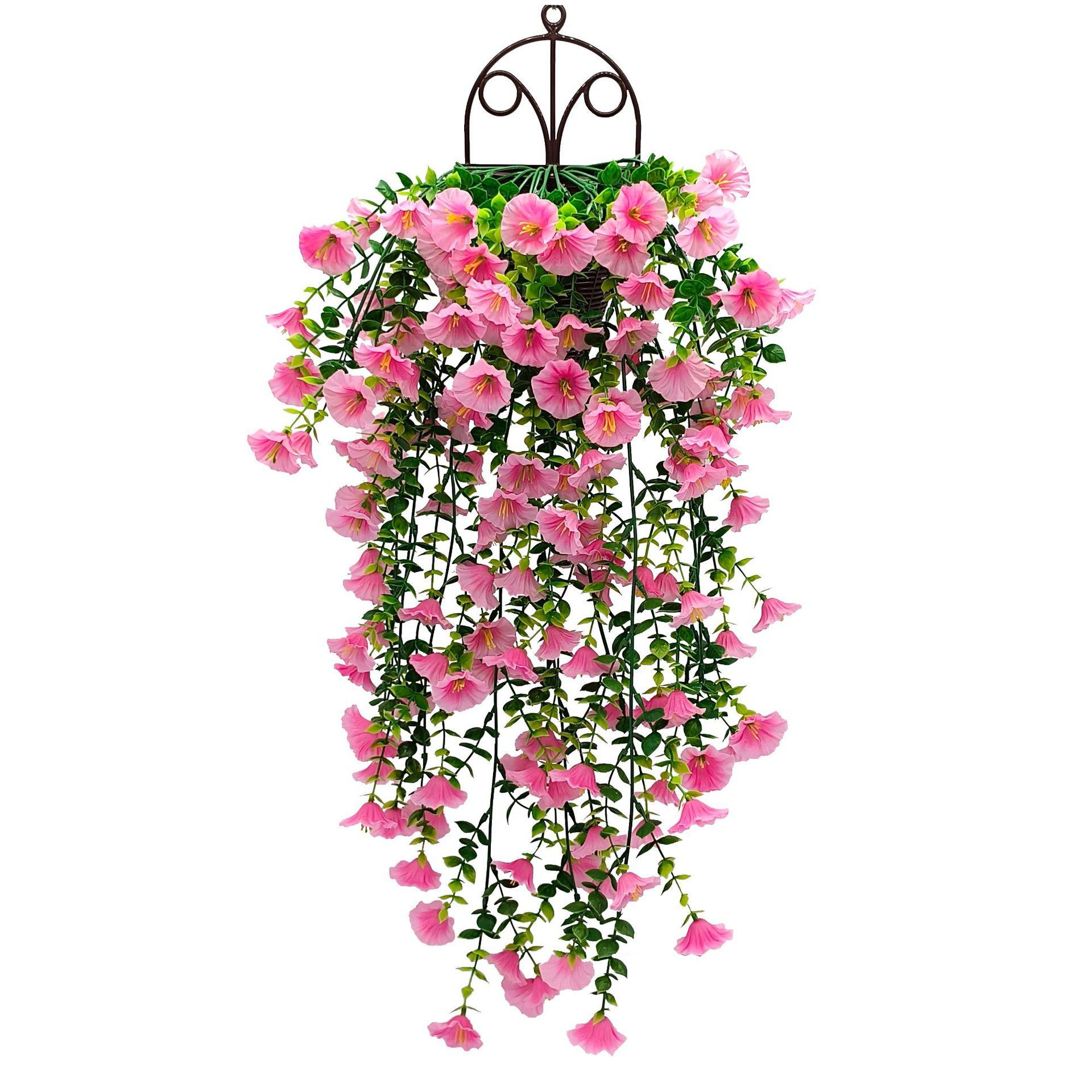 Hanging Artificial Morning Glory Flower Vines for Home Wedding Decoration Outdoor Indoor Garden Wall Decorations Realistic Fake Petunia Bouquets