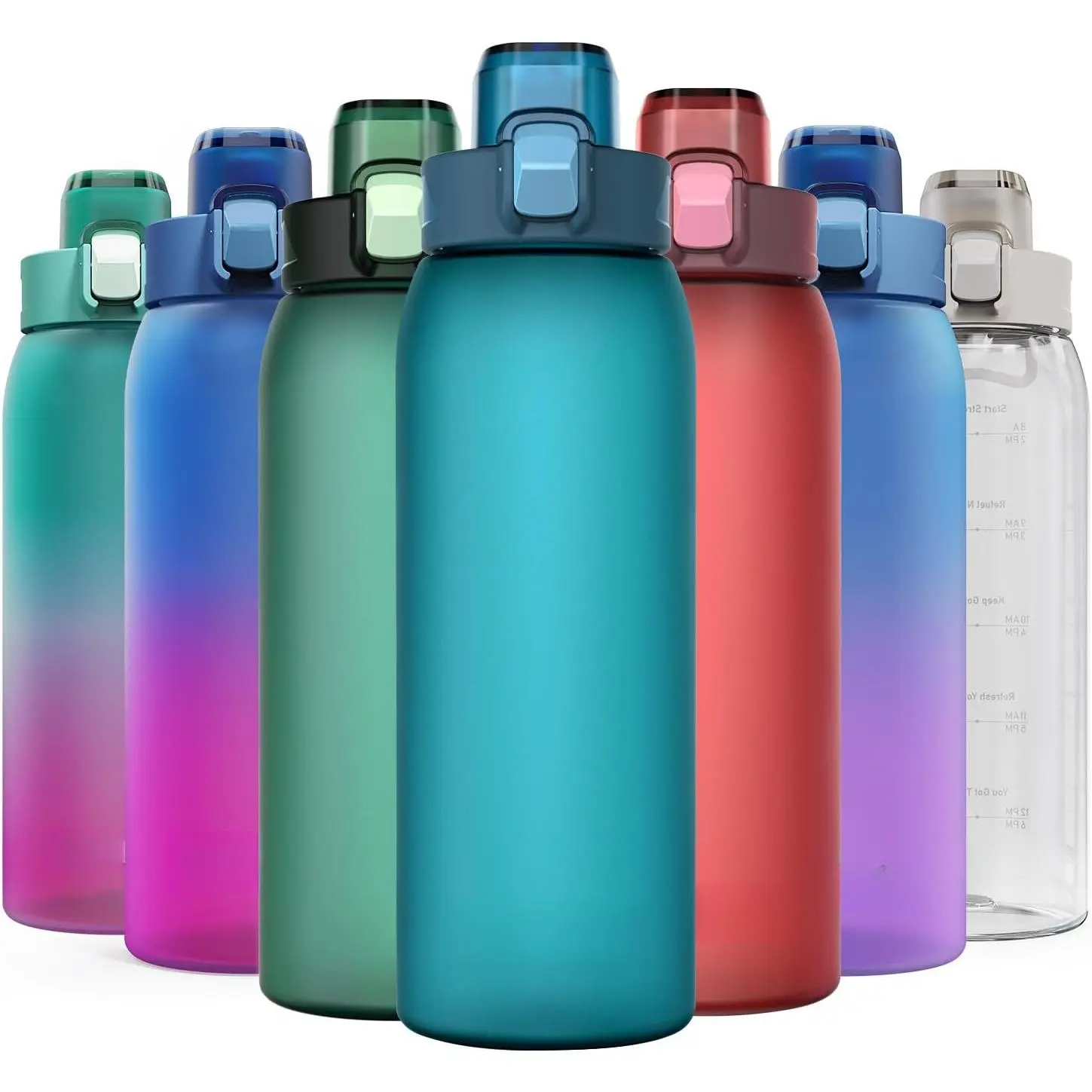 30oz/32oz Sports Water Bottle with Leak Proof Flip Top Lid BPA Free Tritan Reusable Plastic  Gym and Outdoor, Travel Water Bottle