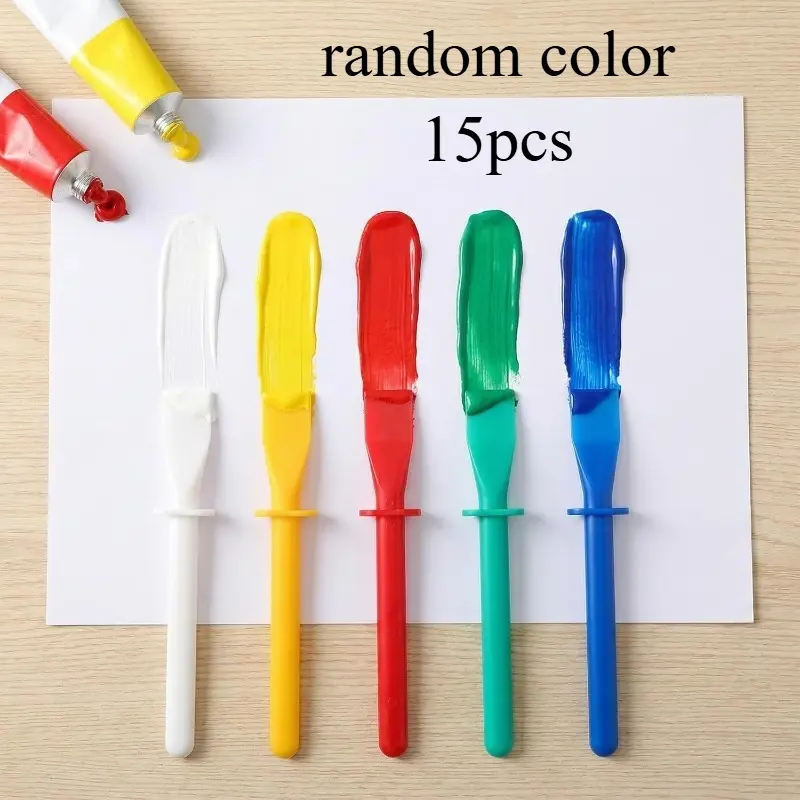 15Pcs Colored Glue Spreader Tool, Plastic Glue Sticks Applicators, Easy Clean Glues Smear Spreaders for Handmade DIY Art, Leather Craft, and Woodworking Projects