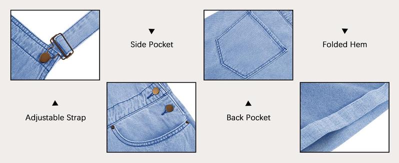 Imily Bela Mens Denim Shorts Bib Overall Jean Romper Casual Loose Fit Walkshort Button Pockets Summer Jumpersuit Fashion Menswear