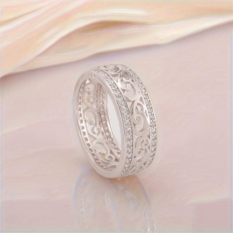 Elegant Timeless Pattern Birthstone Stackable Ring - Anniversary, Engagement, Wedding & Bridal Jewelry | High-Quality Women’s Accessories for Festive & Daily Wear