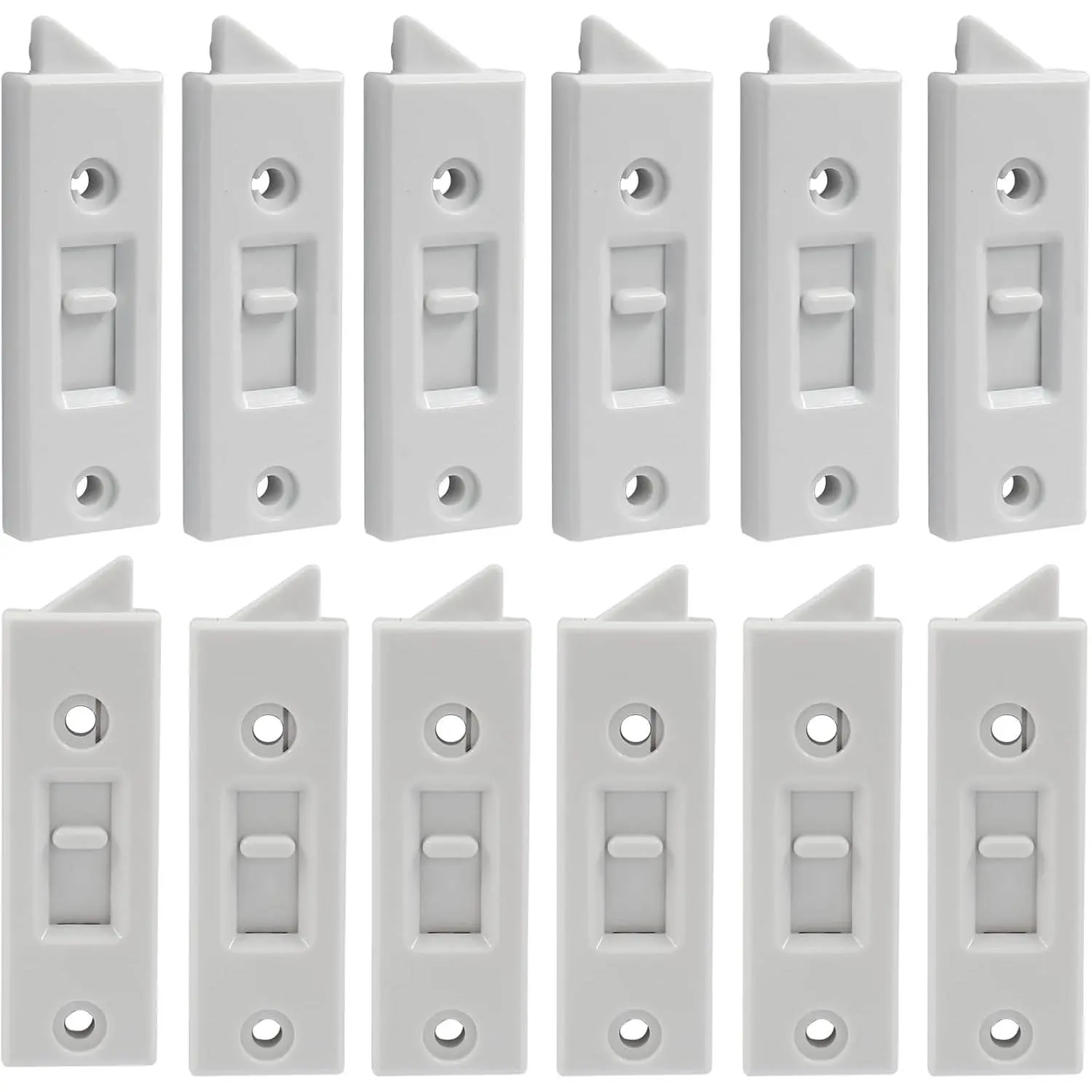 76x26mm Easy Install Window Latch Tilt Lock Set for Sliding Windows, 4-Count White Spring Latch