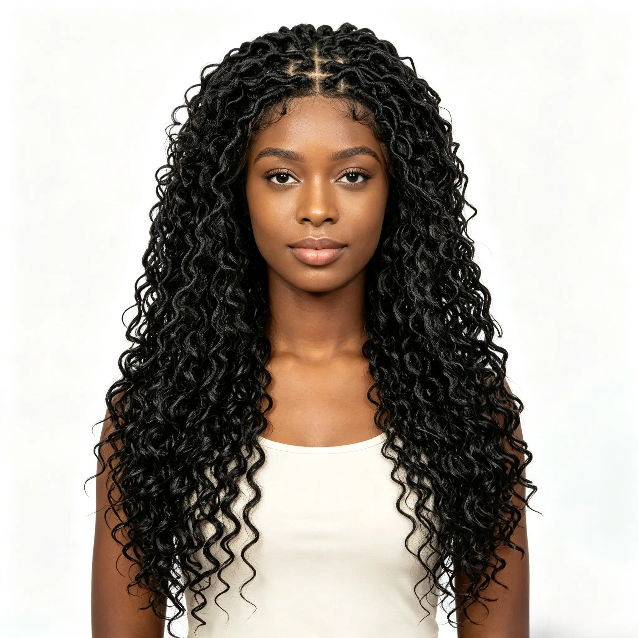 Women's Fashion Full Lace Wig, Machine-Woven, Princess Long Curly Hair with Water Wave Pattern
