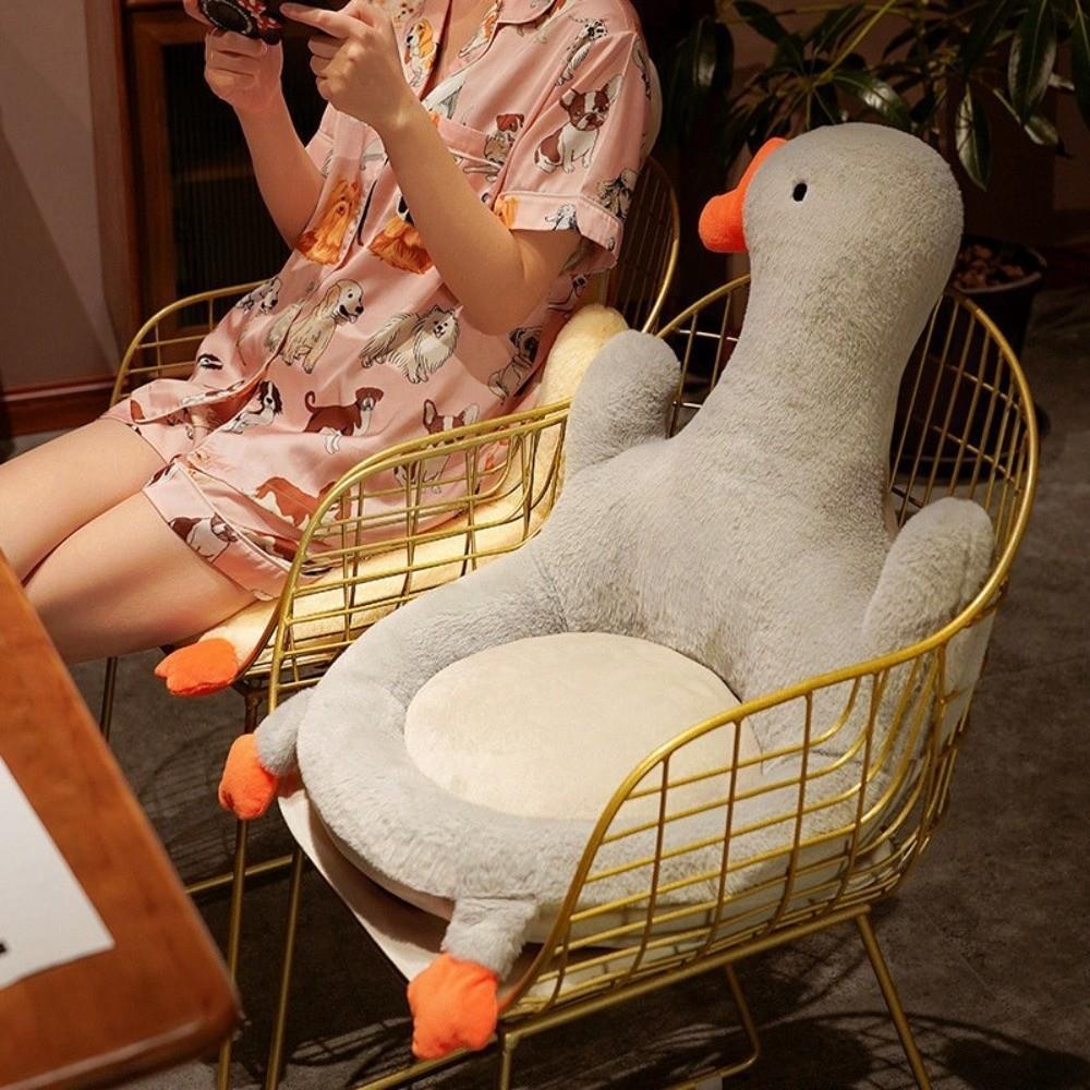 Cartoon Design Big White Goose Cushion Integrated Design Backrest Cushion Office Cushion Thickened Student Cushion