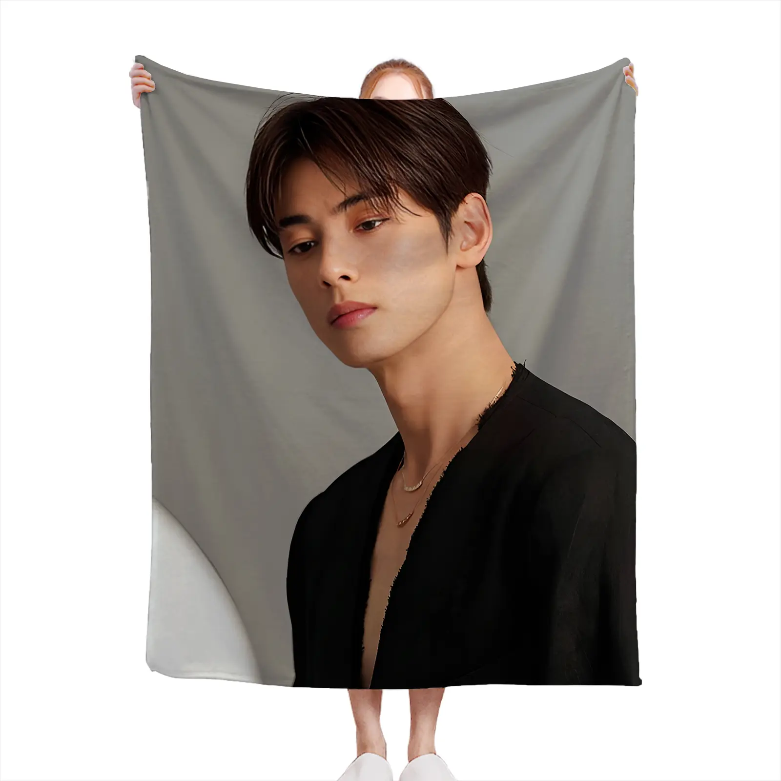 Soft Cozy Throw Blanket Microfiber Kpop Idol Portrait Print Lightweight Decor For Bedroom Living Room Fan Gift2607230192