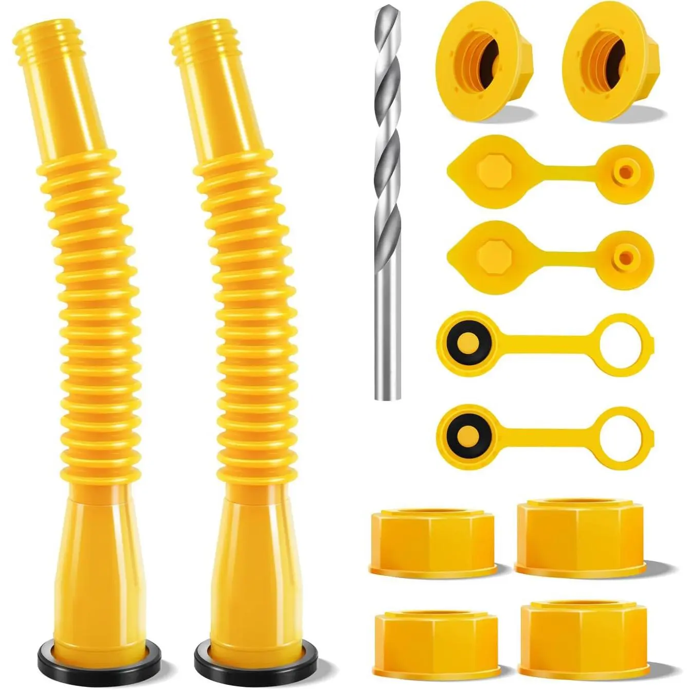 Gas Can Spout Replacement, Gas Can Nozzle, Easier To Use, for Most 1/2/5/10 Gal Oil Cans, with Gas Tank Vent Caps, Christmas Gift for Men, Hardware Tools