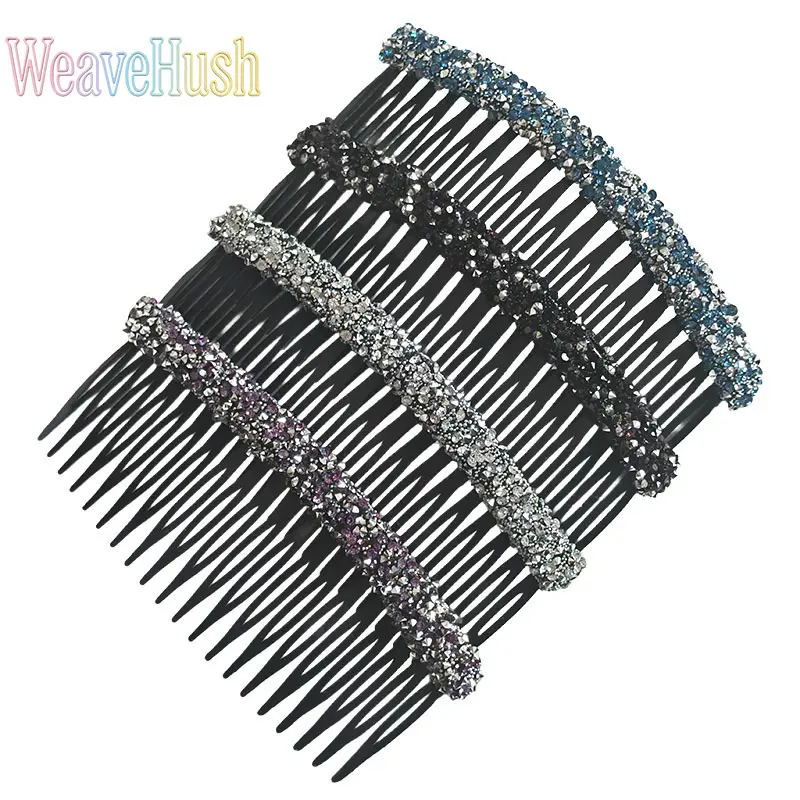 Women's Spring Rhinestone Inverted Hair Combs (3Pcs/4Pcs/8Pcs) - DIY Bag Accessory, Broken Hair Finisher, Forehead Bangs & Back-Updo Securing Hairpin