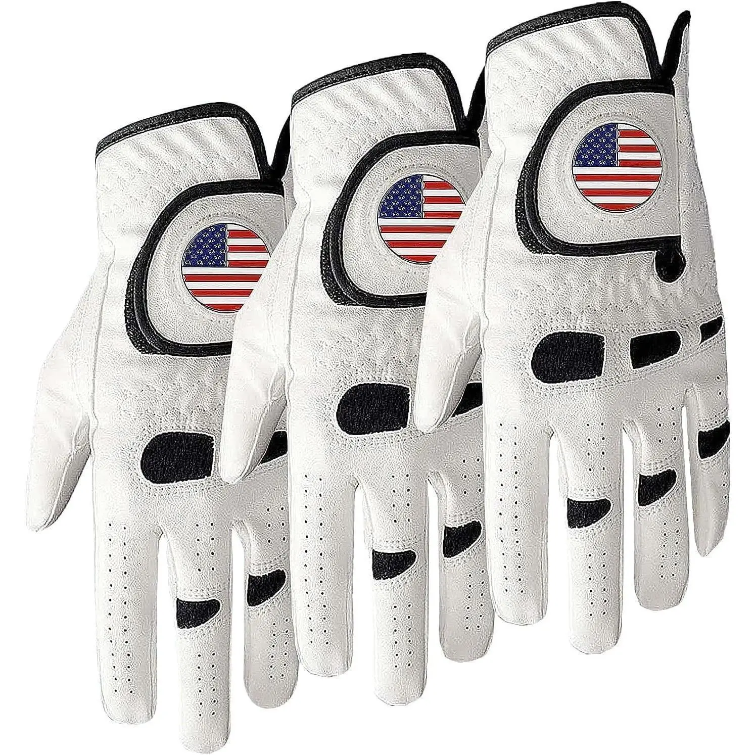 Gloves Men Left Hand Right Handed er 3 Pack with Ball Marker Soft Leather Weathersof Grip Mens Glove Size ML XL XXL 3XL,summervibes