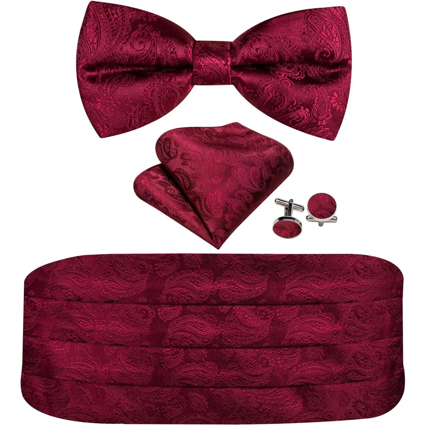 Pure Burgundy Paisley