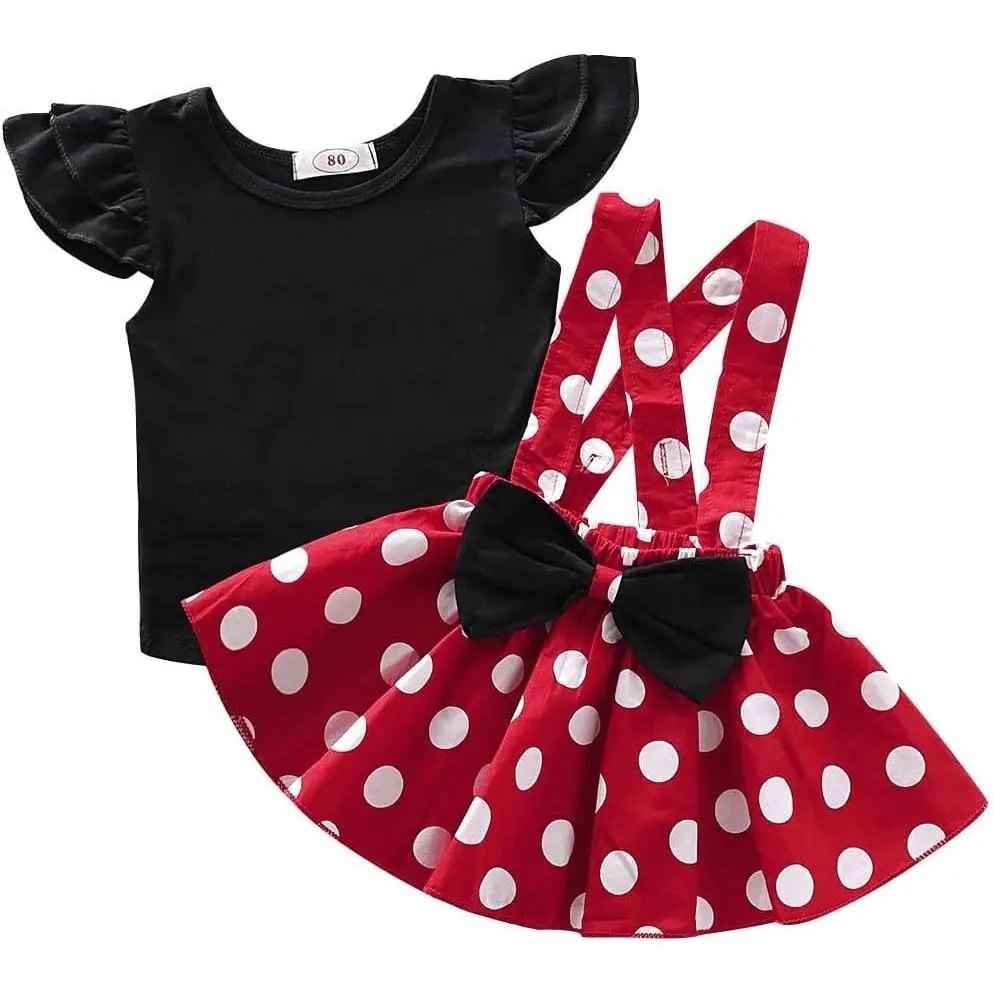 Baby Toddler Girl Polka Dots Fancy Dress Up Costume Birthday Party Tulle Dresses with Polka Dot Headband