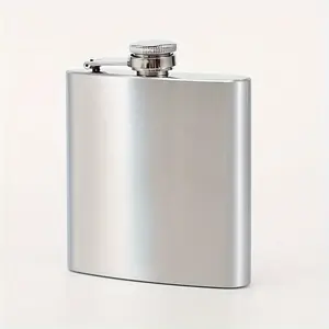1pc of 7Oz Outdoor Camping Stainless Steel Flask, Portable for Carrying Liquor Or Whiskey, 7-Ounce Sanded Camping Hip Flask