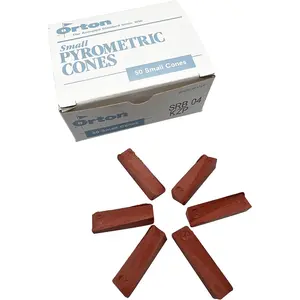 Pyrometric Cones for Monitoring Ceramic Kiln Firings, Cone 04, 50 Pieces per Pack