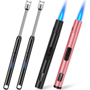 4 Pack Candle Lighter Electric USB Arc Lighter, Windproof Long Butane Lighters for Candle