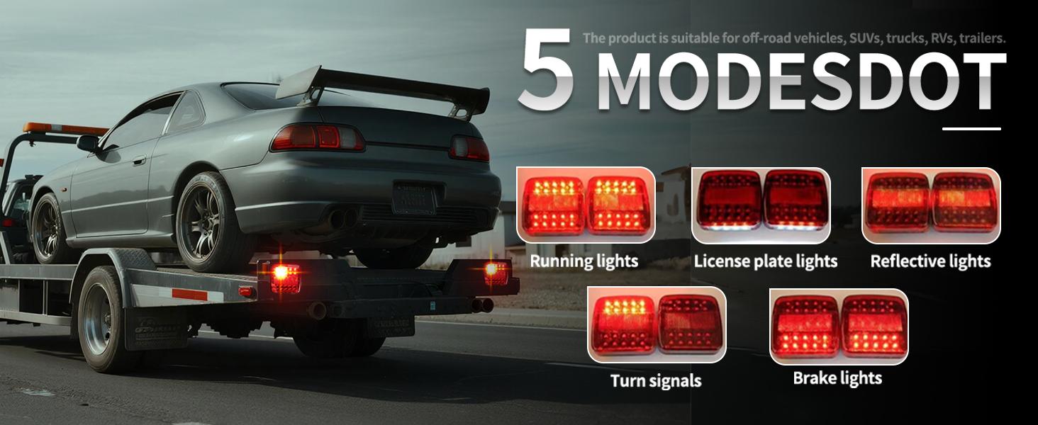 THE WELL KEPT Wireless Trailer Lights Magnetic, upgrade Rechargeable Wireless Trailer Tow Lights LED Kit, IP65 Waterproof, 10-Hour Battery Life, 100 FT Signal Synchronization for Towing Truck Camper RV Boat