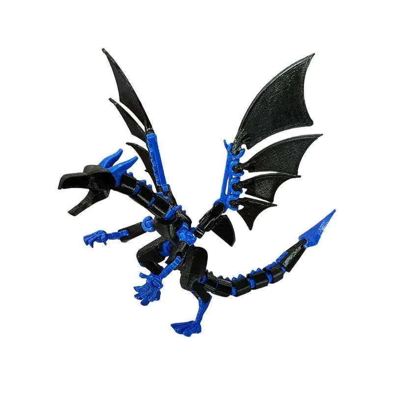 3D Printed Flying Dragon Action Figure Multi Jointed Movable DIY Model Desktop Decoration
