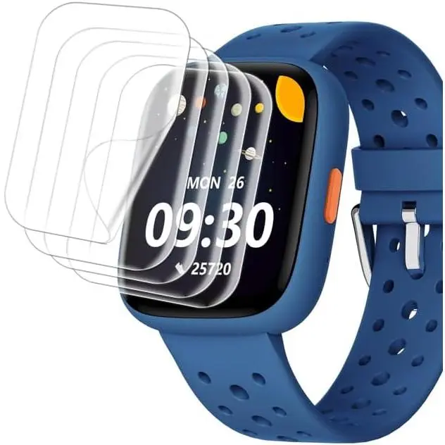 [5 Pack] screen protector for BIGGERFIVE  watch BW02 Smartwatch | Case Friendly  Clear [Anti-Scratch] [Bubble Free] [Anti-Fingerprint]  Film for BIGGERFIVE BW02 1.8"  Watch