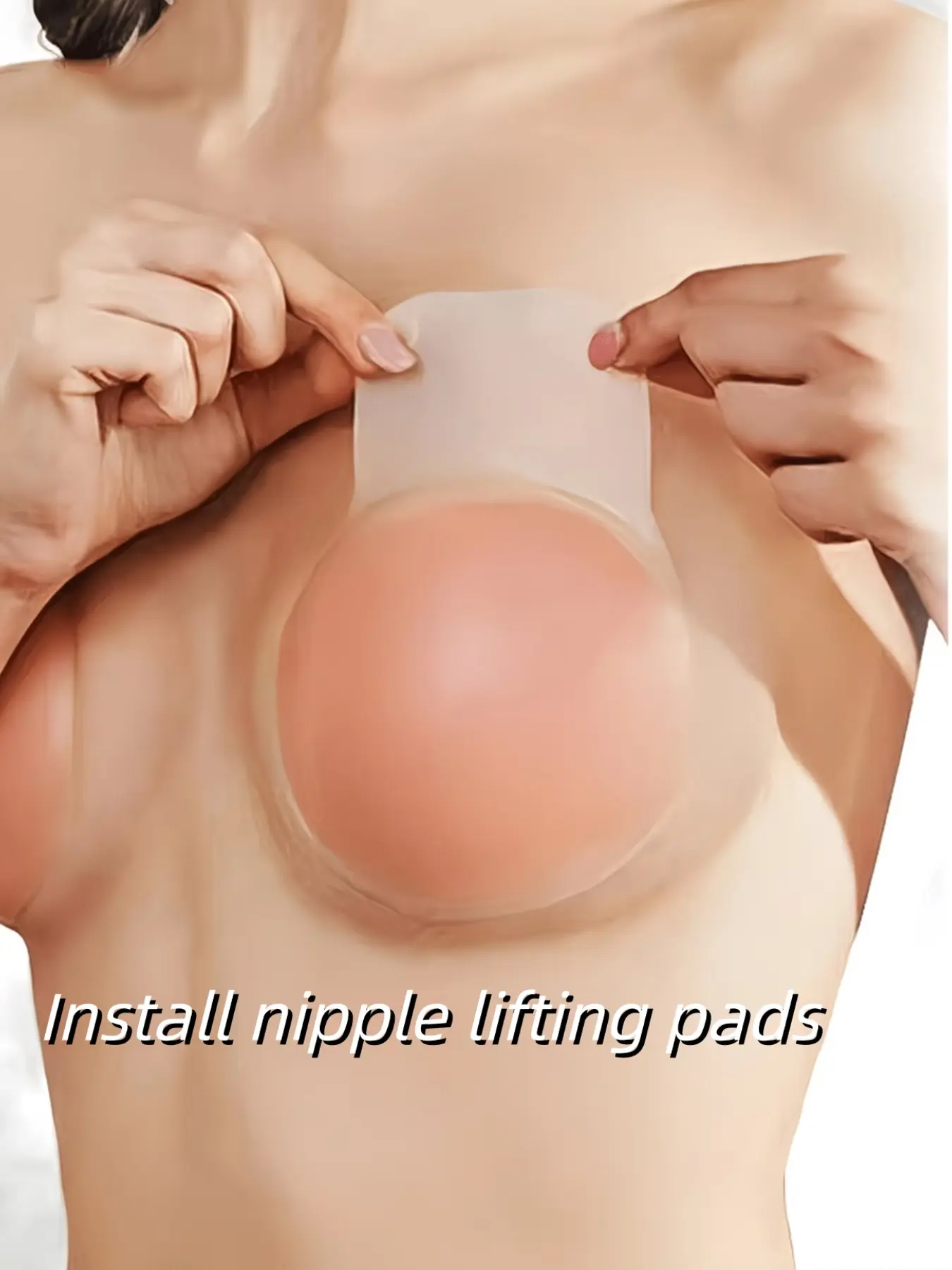 6-piece invisible silicone nipple covers, adhesive anti-protrusion breast covers, reusable bra accessory, suitable for strapless backless dresses.