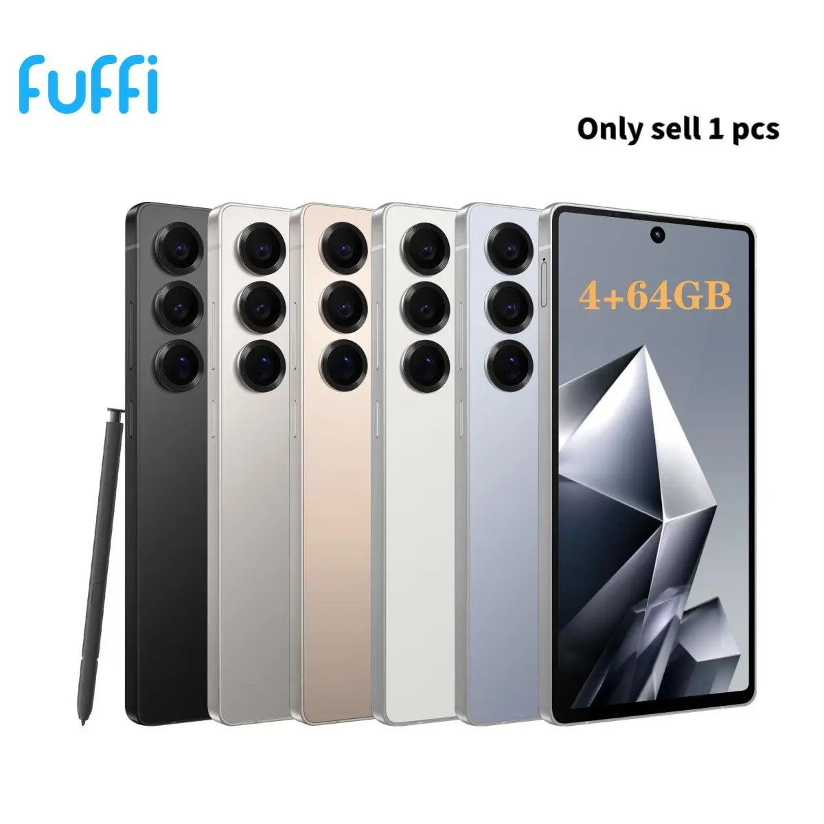 FUFFi-6.8-inch HD screen, 4G smartphone, 4GB RAM+64GB ROM, stylus included, 8MP+16MP HD camera, 4000mAh battery, GPS, dual SIM, Android 12.0 system