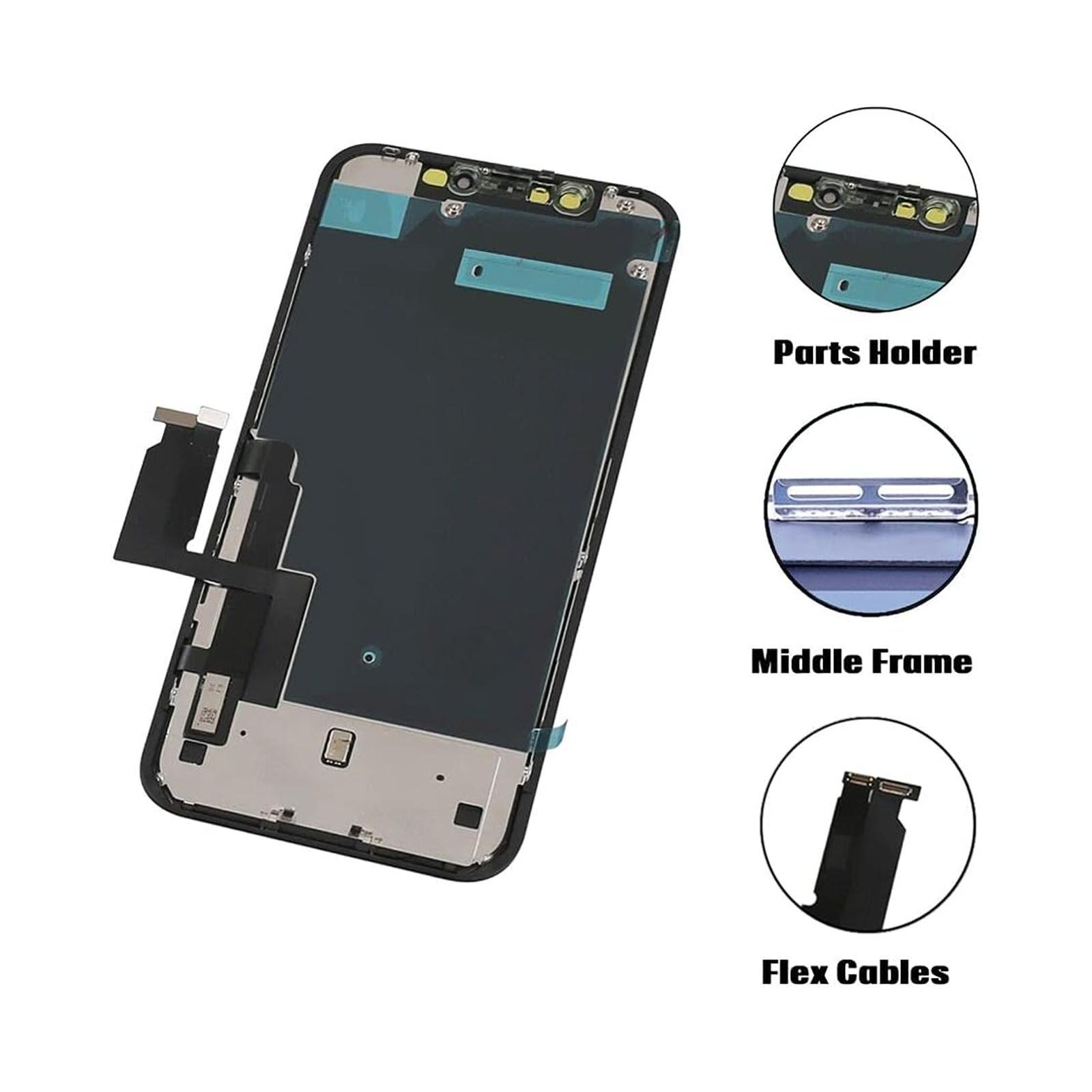 iPhone XR Screen Replacement 6.1 Inch LCD Display with Touch Digitizer Assembly, Includes Repair Tools, Compatible with A1984 A2105 A2106 A2108