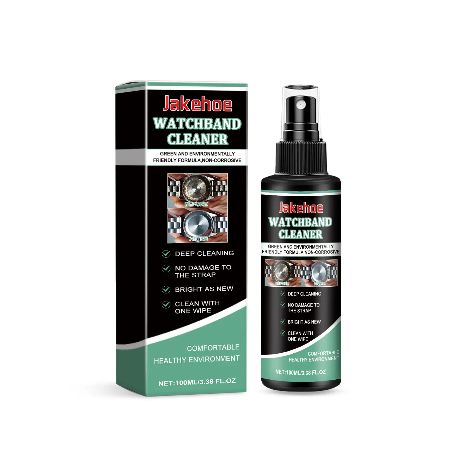 Jakehoe Watch Band Cleaner - Jewelry, Ring, and Watch Chain Cleaning, Stain Removal, Daily Maintenance, Refurbishment, and Cleaning Solution