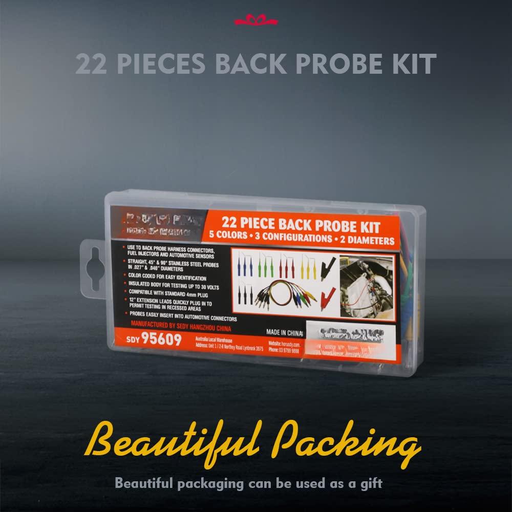 THE WELL KEPT 22 count  Probe Pin Kit, Electrical Testing Probes with 5 Colors  Wires for Multimeter, Circuit Diagnosis & Automotive Testing