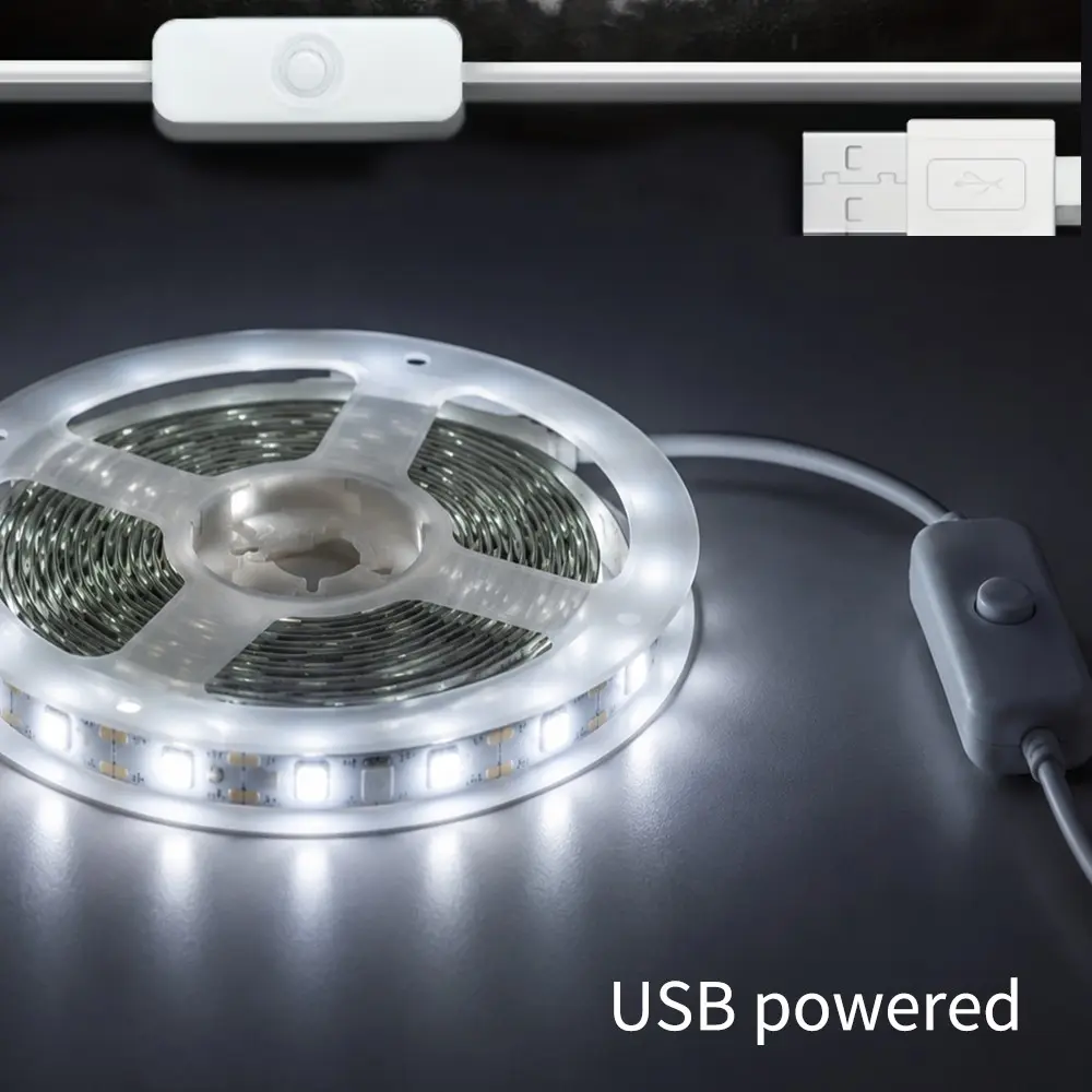 2835 LED Strip Light, USB Powered LED Strip, TV Backlight, Mirror Lamp, Cabinet Light, Kitchen Light, Wedding, Party, Home Decor
