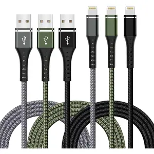for iPhone Charger [Apple MFi Certified] 3-Pack 6FT Lightning Cable Nylon Braided Fast Charging iPhone Charger Long Cord Compatible with iPhone 14 13 12 11 Pro Max XR XS X 8 7 6 Plus SE and More 6FT
