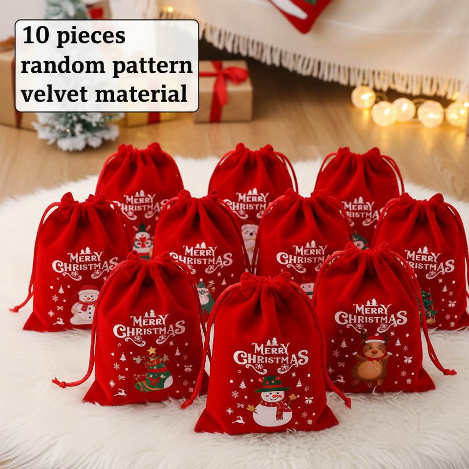 10 pcs Woolen fabric is exquisite soft Christmas Gift Wrapping Set Perfect for Holiday GiftsSanta Claus Gift Bags - Party Bags, Candy Gift Bags & Gift Packaging Bags10 Suction Cup Sponge Holder for Kitchen Sink  semiannual  sale  2023  2025 easy install k