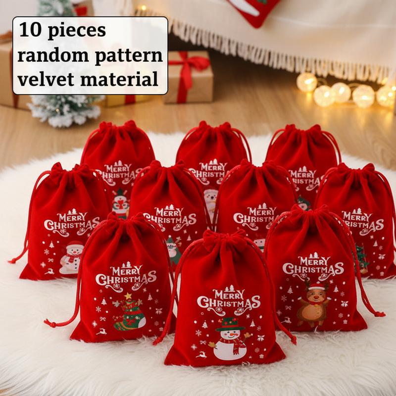 10 pcs Woolen fabric is exquisite soft Christmas Gift Wrapping Set Perfect for Holiday GiftsSanta Claus Gift Bags - Party Bags, Candy Gift Bags & Gift Packaging Bags10 Suction Cup Sponge Holder for Kitchen Sink  semiannual  sale  2023  2025 easy install k