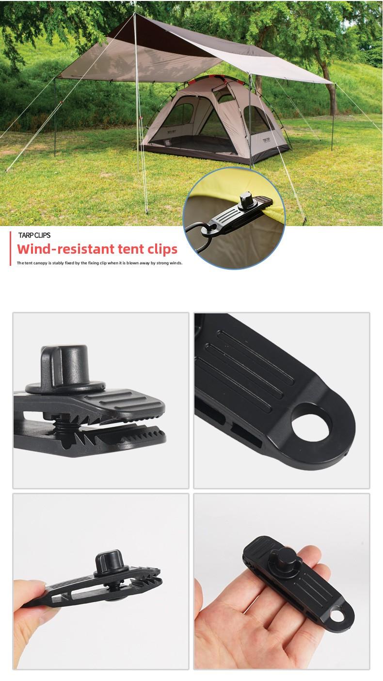Newly upgraded outdoor tent clip canopy tent awning windproof fixed buckle plastic clip wind rope buckle shark clip