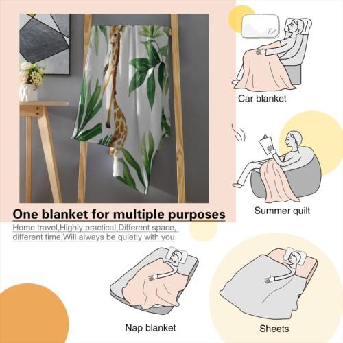 1pc Cute Elephant Moon Print Flannel Throw Blanket Lightweight Soft Warm All-Season for Sofa Bed Travel Camping 3 Sizes 31x47in 50x60in 60x80in Digital Printing Fleece with Adorable Butterflies Design