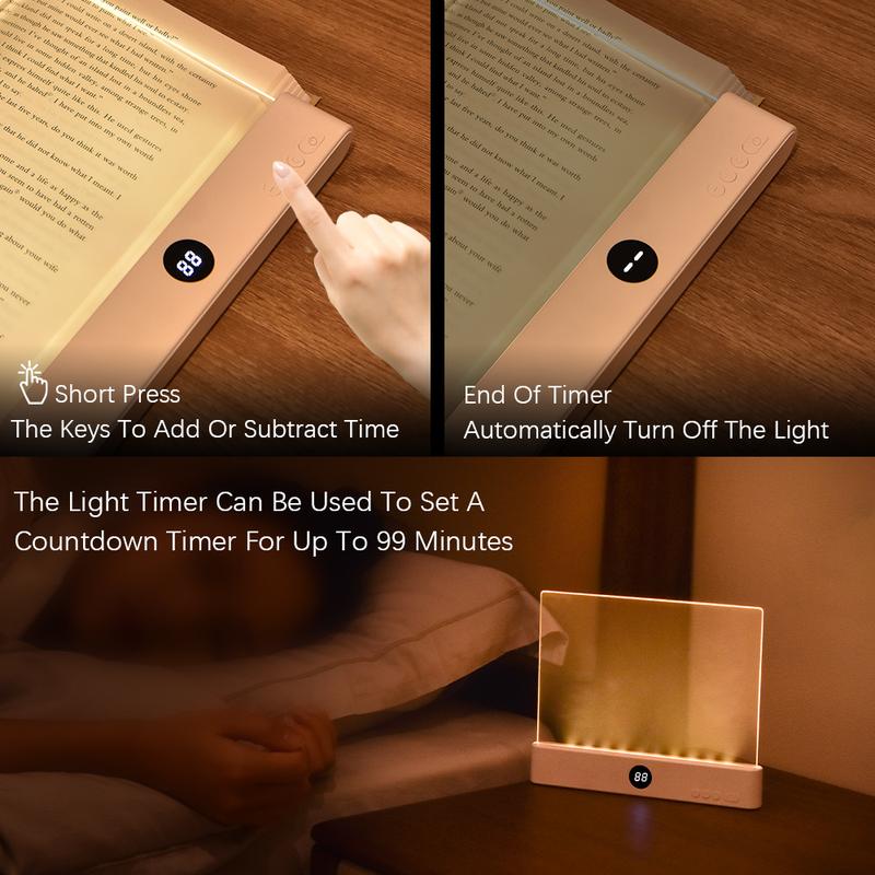 SHENZHI TECH Portable LED Reading Light, USB Rechargeable Dimmable Eye Protective Book Light, Suitable for Students, Adjustable Leds