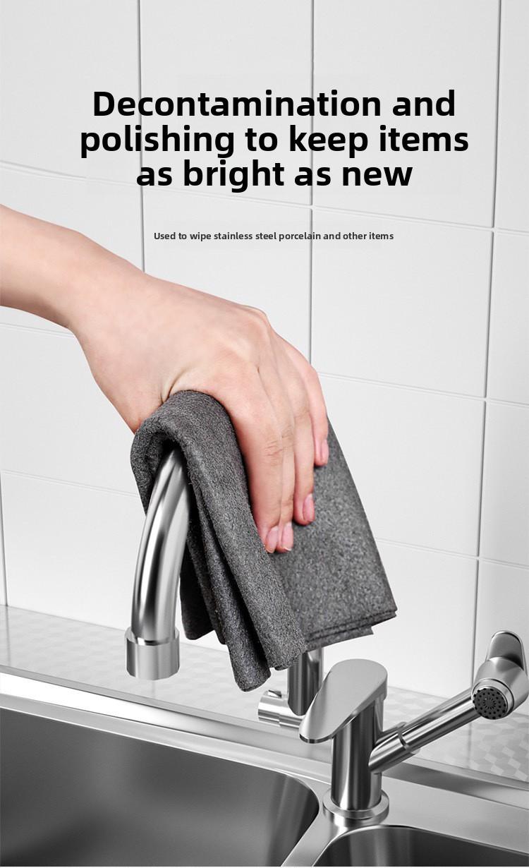 Magic Microfiber Cleaning Cloth, Streak-Free & Lint-Free for Glass, Mirror & Window, No Watermark, Reusable Washable Towel for Household Chores, Kitchen, Bathroom & Furniture Dusting & Polishing