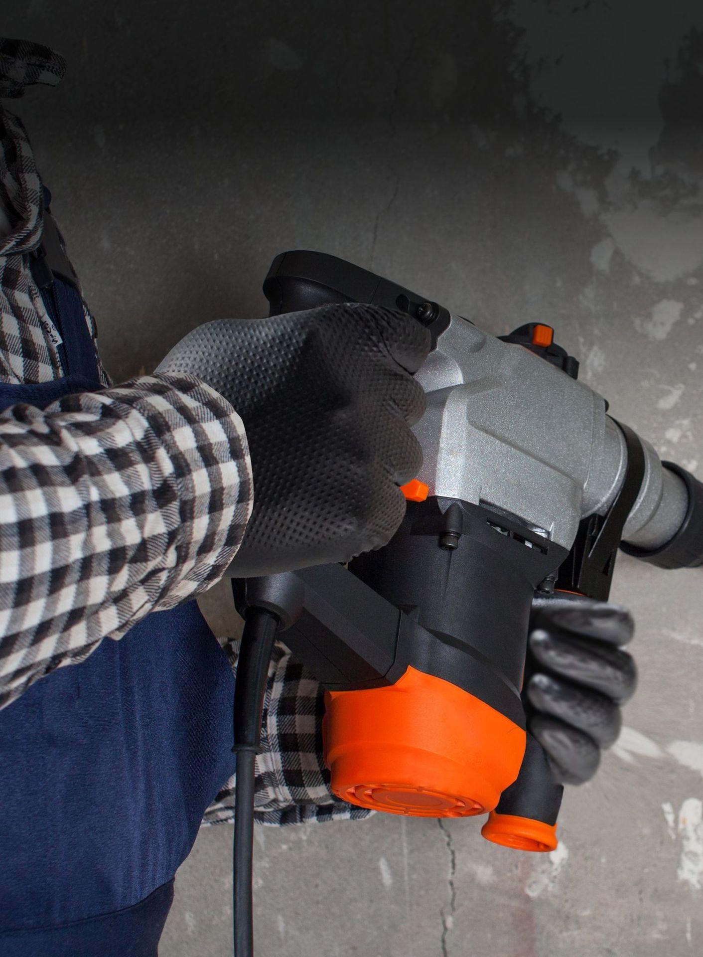 30Pcs Nitrile Gloves Heavy-duty 8g Disposable Orange/Black Diamond-pattern Pure Nitrile Gloves, 8 Mil Thick, Raised Diamond Texture, Powder-free and Latex-free, Suitable for Automotive, Outdoor, Kitchen, and Household Cleaning Use,Home Essentials