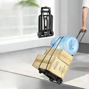 Heavy-Duty Stair-Climbing Folding Hand Truck - Folding Hand Trucks, Stair-Climbing Transport Carts, Heavy-Duty Moving Trolleys - Ergonomic Handle, 360° Rotating Wheels, Adjustable Telescopic, Effort-Saving, Stable - Stair-Climbing Hand Truck, Heavy-D