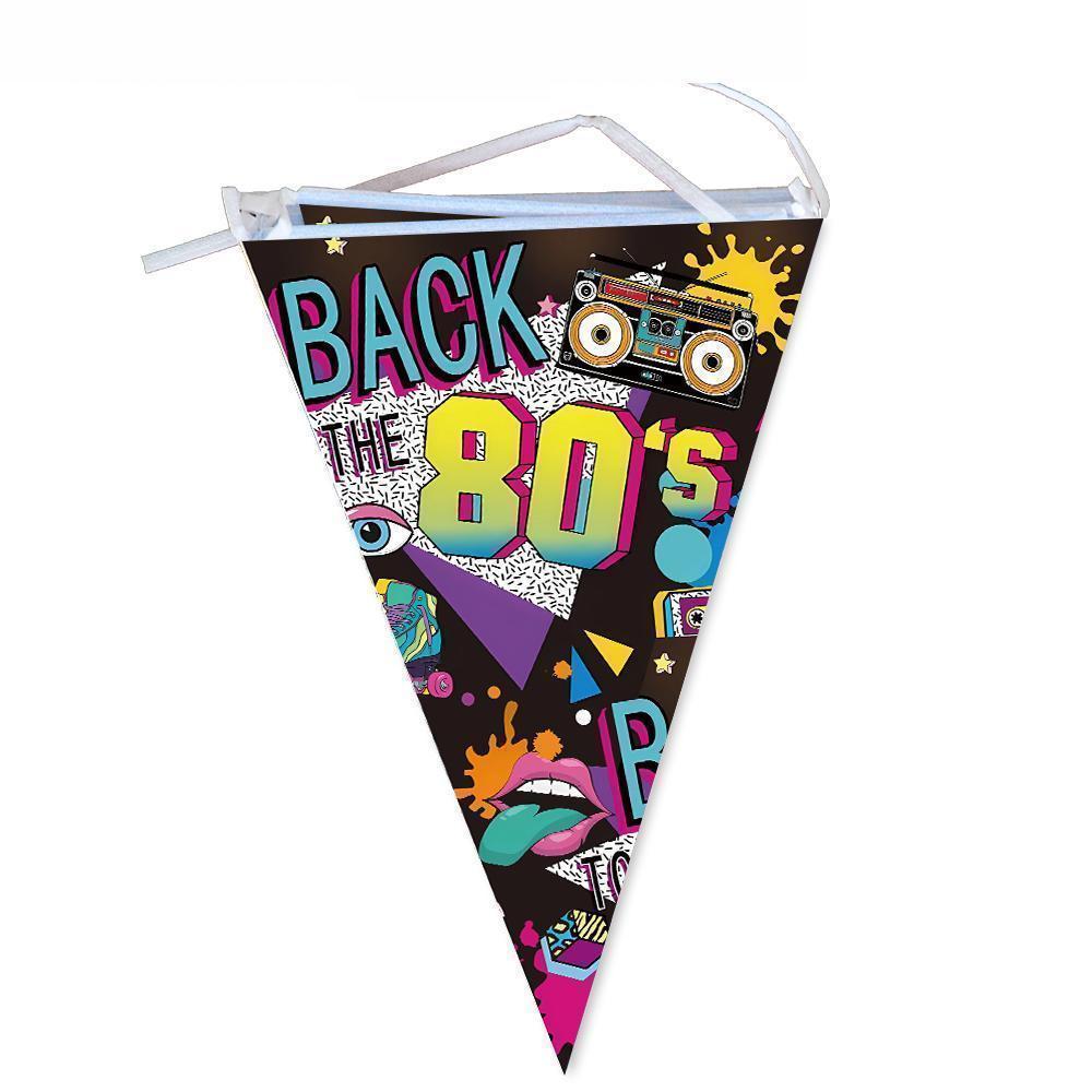 80s Theme Birthday Party Decorations Disposable Tableware Set Paper Plates Napkins Cups
