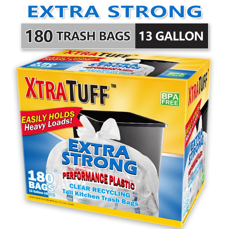 Box Of 13 Gallon Expandable Heavy-Duty Plastic Multipurpose Disposable Garbage Bags-Super Strong, Leak-Resistant Trash  bag, And Odor-Proof  For Bedroom, Kitchen, Living Room, Outdoor, And Toilet Use - Convenient And Sanitary Waste Solution