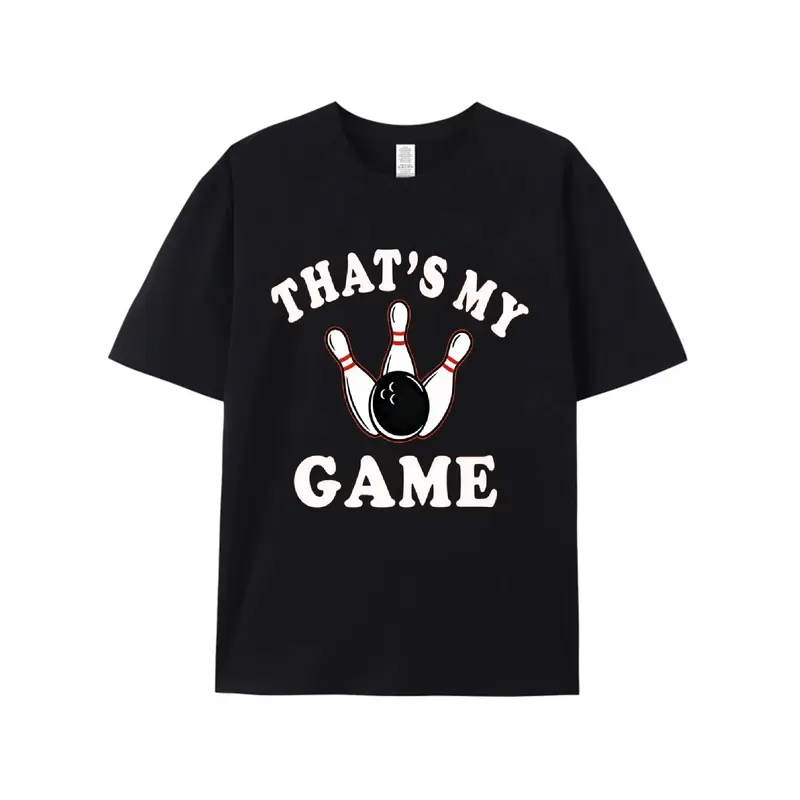That’s My Game Bowling Graphic Tee |     Vintage Bowling Oversized T-Shirt, Bowling League Team Merch, Retro Sport Fan Casual Streetwear