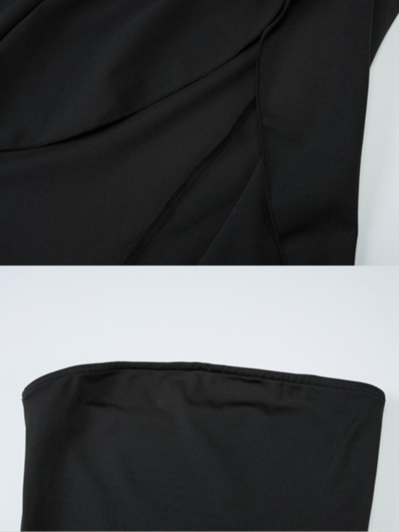 Women's Solid Color Ruffles High Split Off-Shoulder Sleeveless Bodycon Tube Dress Elegant Sexy Strapless Backless Ruched Slit Plain Birthday Party Club Evening Gown Holiday Long Full Formal Dresses for Ladies Girls Flattering Fitted Casual Clothes Wear Women's Solid Color Ruffles High Split Off-Shoulder Sleeveless Bodycon Tube Dress Elegant Sexy Strapless Backless Ruched Slit Plain Birthday Party Club Evening Gown Holiday Long Full Formal Dresses for Ladies Girls Flattering Fitted Casual Clothes Wear